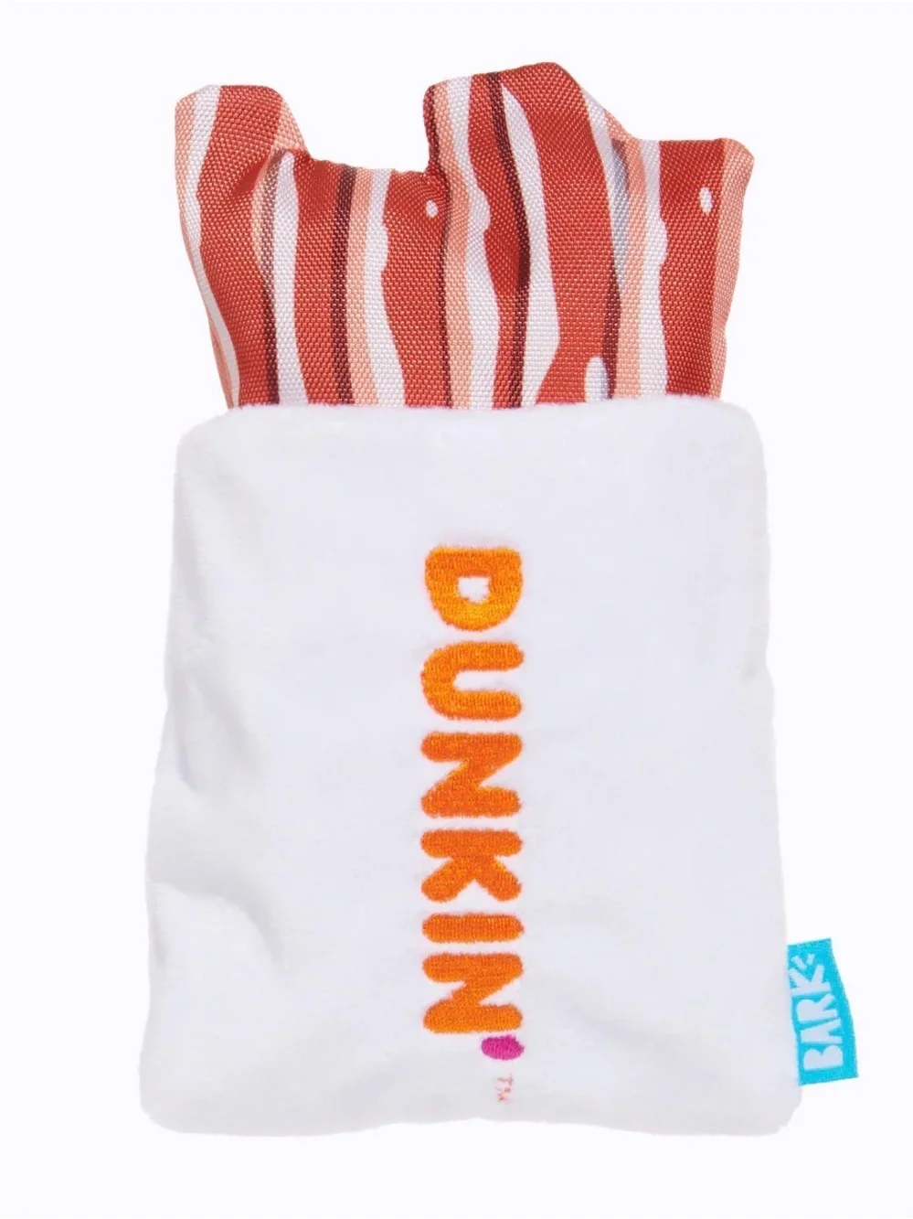Dunkin'Snackin' Bacon Plush Enrichment Dog Toy